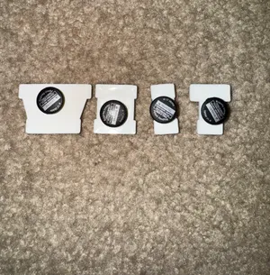 Crocs jibbitz Letter Charms Spelling WHIT — White & Black Block Letters thumbnail 2