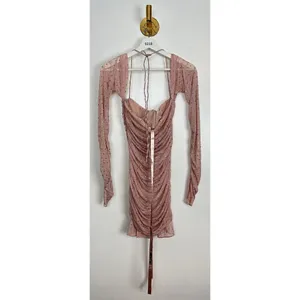 HOUSE OF CB Estella Crystallised Mini Dress in Soft Pink Size Medium thumbnail 9