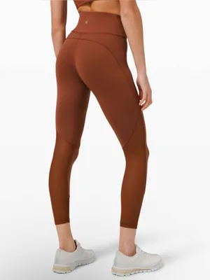 Lululemon Everlux & Mesh HR Tight 25" Dark Terracotta Leggings Size 6 thumbnail 2