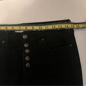 Free People Black Button Fly High-Rise Raw Hem Women's Jeans 29 thumbnail 8