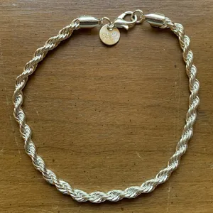 Rope Chain Silver Bracelet thumbnail 1