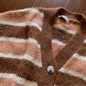 Lost + Wander Candy Says Cardigan Sweater Rust Multi Stripe Size Small NWT thumbnail 7
