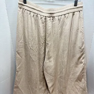 Halara High Waisted Drawstring Pocket Wide Leg Casual Linen-Feel Pants 30x29 thumbnail 5