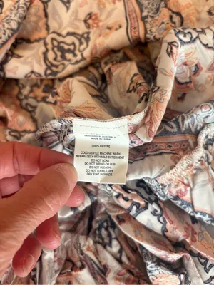 Abel the Label Anthropologie Marrakech Pastel Zodiac Maxi Dress Tie Back Size XS thumbnail 8