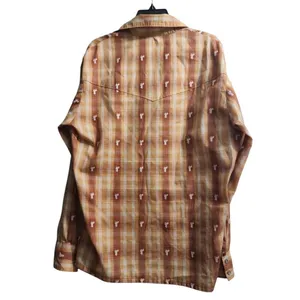 Western Plaid Shirt Long Sleeve Snap Button Cowboy Rodeo Style Size‎ XL thumbnail 2