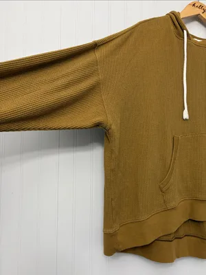 Aerie Long Sleeve Oversized Waffle Hoodie Women Size Medium thumbnail 7