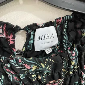 MISA Los Angeles Lexie Mini‎ Dress XS Silk Floral Boho Party Date Night Chic thumbnail 6