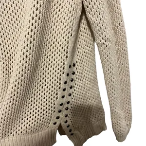 Rock and Republic Cream Studded Sweater Size L thumbnail 2