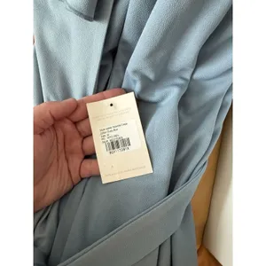 NWT Birdy Grey Dress Dusty Blue 1X Bridesmaid Formal Wedding Yolanda Crepe thumbnail 9