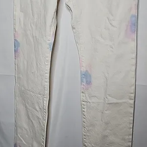 NWT Levi's 501 original high rise straight leg button fly tie dye jeans sz 27 thumbnail 7