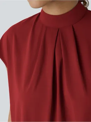 Halara Mock Neck Cap-Sleeve Top NWOT thumbnail 5