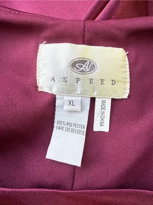 Aspeed Women's Formal Tube Dress Burgundy Satin XL X-Large thumbnail 9