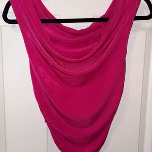 Pink Sleeveless Drape Neck Top Size M thumbnail 3