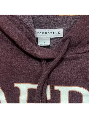 Aeropostale Cropped Hooded Sweatshirt Women's Medium thumbnail 3