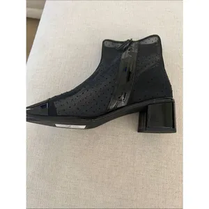 Tory Burch Polka-Dot Mesh Cap-Toe Ankle Booties, Black, Size 8, NWT no box. thumbnail 10