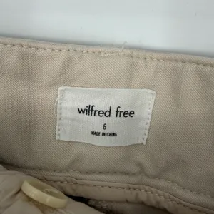 Wilfred Free Aritzia Beige High‎ Rise Wide Leg Chino Pants Size 6 thumbnail 3