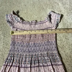 Kimchi Blue Cottagecore Pink Smocked Boho Floral Peasant Midi Dress S OB480474‎ thumbnail 8