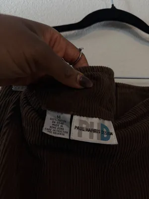Women Vintage 90s Long Brown Corduroy Skirt thumbnail 6