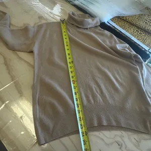 Iris & Ink 100% Cashmere Turtleneck Sweater Camel Tan‎ Women's Large Minimalist thumbnail 10