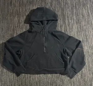 Lululemon Scuba Oversized 1/2 Zip Hoodie Cotton Fleece Size XS/S thumbnail 1