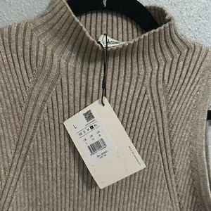 New with tags by Love Bonito Katrin Turtleneck Midi Dress Sleeveless Tan Knit thumbnail 7