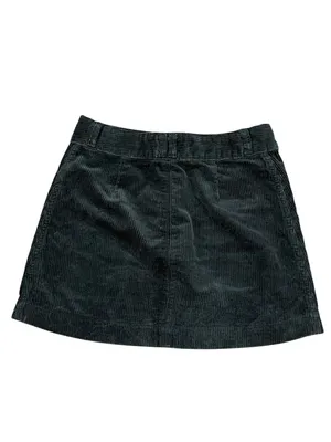 Abercrombie & Fitch Y2K Black Corduroy Mini Skirt Size 2 Mall Goth Indie Grunge thumbnail 3
