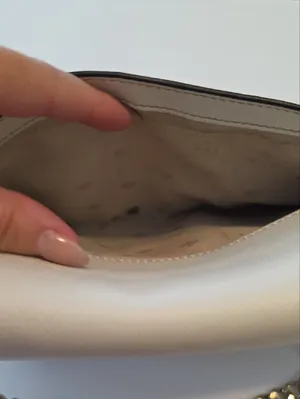 Kate Spade Carson Shoulder Bag Colorblock White Grey Saffiano Leather Minimalist thumbnail 7