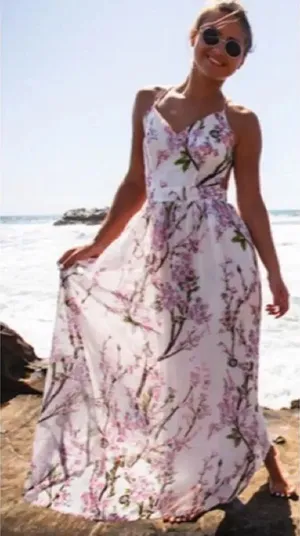 ✨4xHP✨Multicolour Floral Backless Maxi Dress✨ thumbnail 1