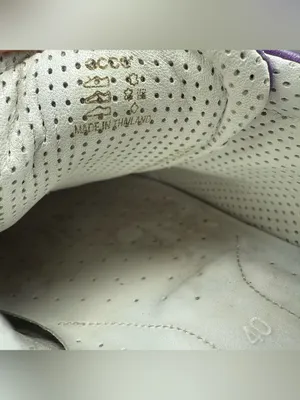 ECCO Spikeless Golf Shoe Size 40 Imperial Purple LSU Colors thumbnail 6