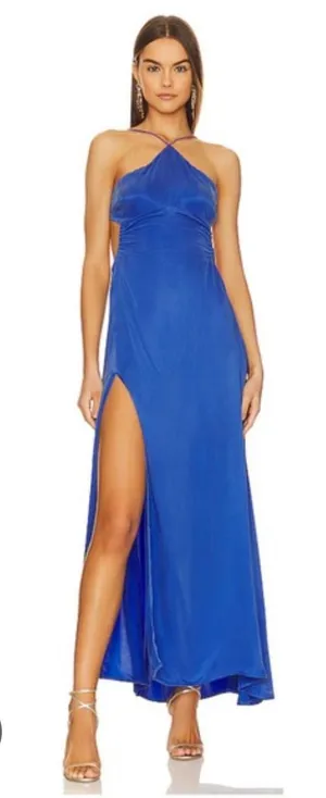 For Love and lemons Kyra Royal blue maxi dress sz XS thumbnail 1