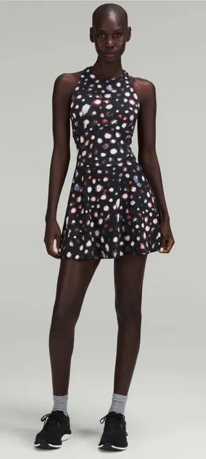 Lululemon Court Crush Tennis Dress Haze Dot Inverse Orange Multi 8 Pickleball thumbnail 1