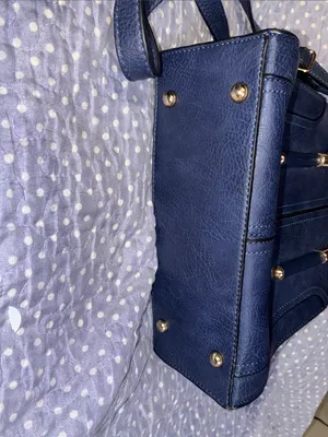 Classic Navy Blue Nautical Top-Handle Crossbody Bag Purse thumbnail 3