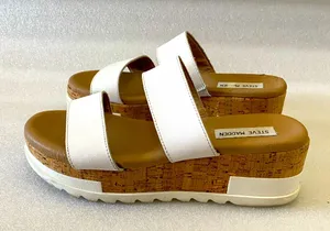 Steve Madden Thalia White Cork Wedge sandals size 9.5 thumbnail 1