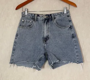 Petal & Pup Women’s High Rise Denim Shorts 4” Raw Hem in Medium Wash 4 thumbnail 1