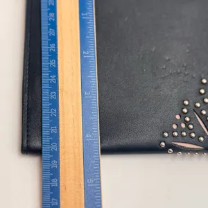 Victoria's Secret Studded Wristlet Wallet Black Zip Around Clutch Organizer thumbnail 13