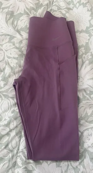 Nike Women's Mauve/Purple High-Waist Pocket Leggings thumbnail 1