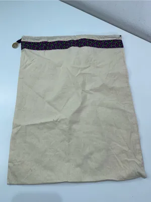 Tory Burch Logo Charm Purple Trim Pouch Travel Drawstring Dust bag 17x13'' thumbnail 7