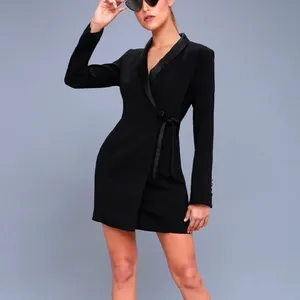 Lulus Style Savvy Wrap Blazer Dress in Black Size Extra Small‎ thumbnail 10