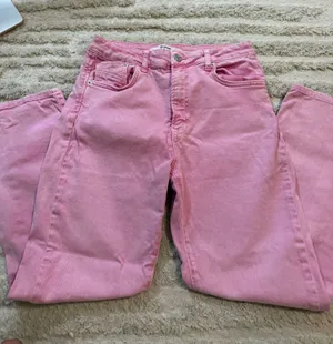 Stradivarius PINK WASHED MOM JEANS thumbnail 1