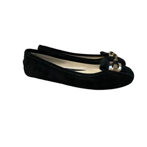 Michael Michael Kors Womens Black Suede Gloria Moc Driving Flats Size 6M Leather thumbnail 4