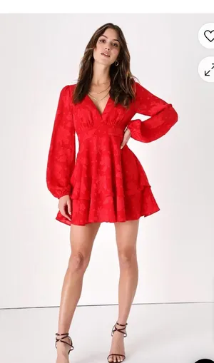 Lulus Dress Red Mini thumbnail 1