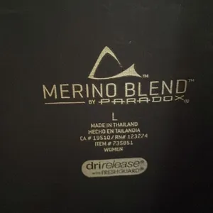 Paradox Merino Blend Base Layer Quarter Zip Large Black thumbnail 4