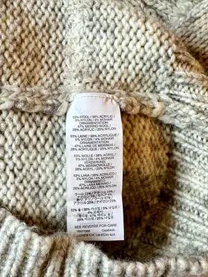 J CREW Merino Wool Blend Striped Crewneck Mohair Gray & White Long Sleeve XS thumbnail 6