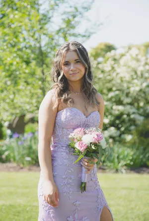 Prom Dress Purple Size 4 thumbnail 6