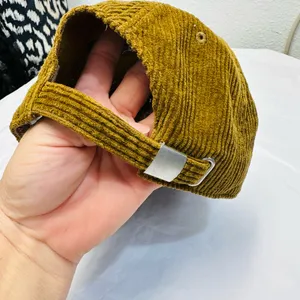 Aerie Brown and Yellow Corduroy Cap thumbnail 5
