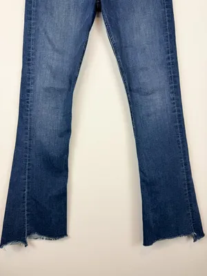 Mother The Runaway Step Fray Manana Mi Amor Bootcut Kick Flare Jeans Size 28 thumbnail 4