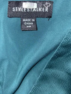 Stylestalker Deep Teal Long Sleeve Wrap Midi Dress thumbnail 2