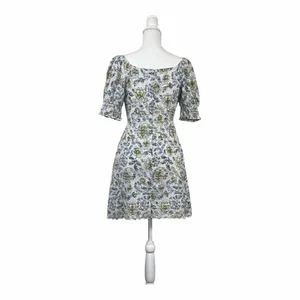 ✨Avec Les Filles Baby Blue Floral Eyelet Puff Sleeve Mini Peasant Sz S Dress✨ thumbnail 4