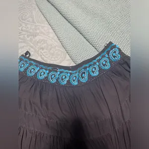 Issue New York Whimsy‎ Tiered Maxi Skirt Blue Size 12 thumbnail 4