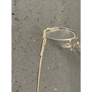 Nine West 21 Eyeglasses Frames ONLY 46-19-130 7FX Gold half rim pink tortoise thumbnail 3